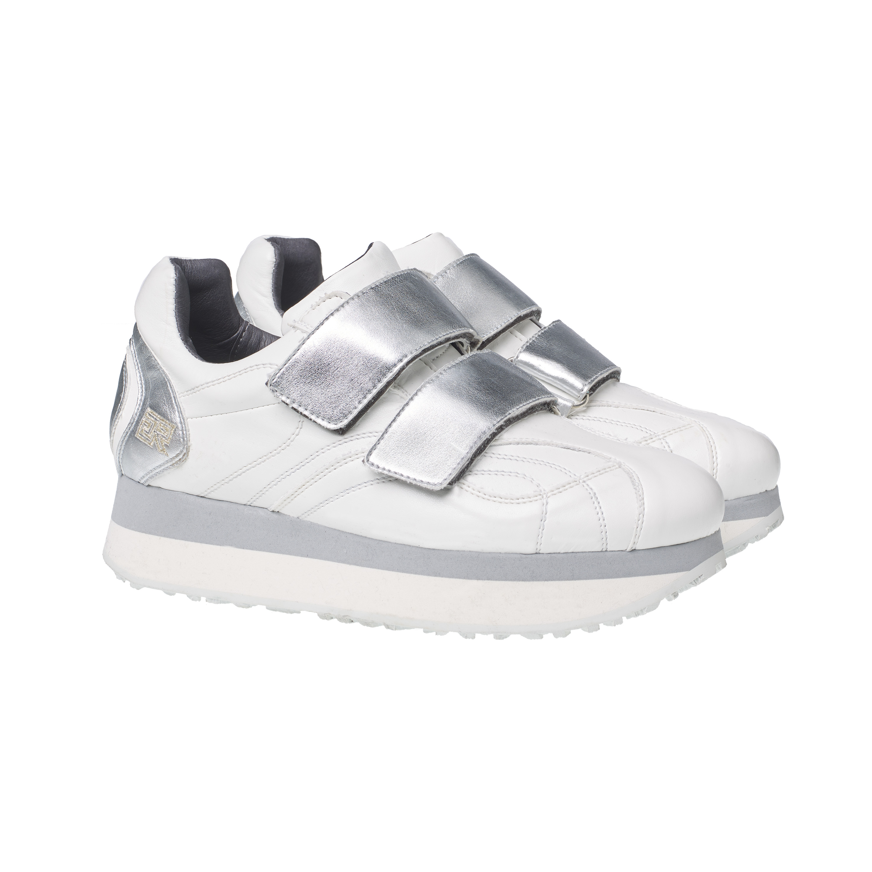 Greta Velcro White-Silver